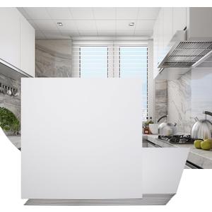 Sunnyglade 12-Pack Drop Ceiling Tile 2ft x 2ft, Smooth White PVC Ceiling Panel 24 x 24in, 4mm thicknesses Waterproof Reusable and Fire-Rated, 48 Sq. Ft (12, White)
