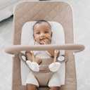 Baby Delight Alpine Deluxe Portable Baby Bouncer | Infant | 0-6 Months | 100% GOTS Certified Organic Cotton Fabric | Organic Mocha