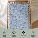Retro Marine Animals Baby Crib Sheets Boy Girl 28"x52" Whale Dolphin Jellyfish Sea Horse Turtle Coral Soft Snug Fitted Crib Mattress Cover Ocean Animal Baby Sheet for Standard Crib & Toddler Mattress (One size, Blue)