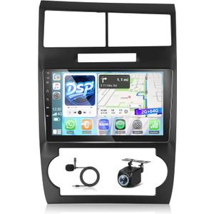 [2+64G] for Dodge Charger and for Dodge Magnum 2005-2007 Android Radio with DSP - 9 inch Touchscreen Car Radio - Wireless Carplay and Android Auto, Mirror Link, WiFi, GPS, SWC + Canbus + Backup Camera