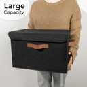 StorageWorks Storage Baskets for Shelves, Foldable Fabric Closet Storage Bins with Handles, Clothes Organizer Laundry Baskets, Black, 3-Pack, Large (14 " L x 10 " W x 8" H)