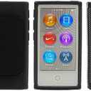 Black Belt Clip TPU Rubber Skin Case Cover for Apple iPod Nano 7th Generation 7G 7