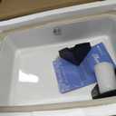 18x12 Inch Undermount Bathroom Sink with Rectangular Bottom White Ceramic Vessel Bathroom Sinks Vanity Classic Basin with Overflow