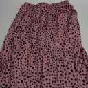 Women's Plus Size Ditsy Floral Flared Midi Skirt Polka Dots Pleated Skirts XL
