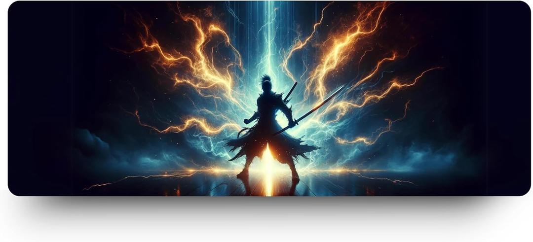 XL Gaming Mouse Pad  Lightning Warrior Design Desk Mat (31.511.8)