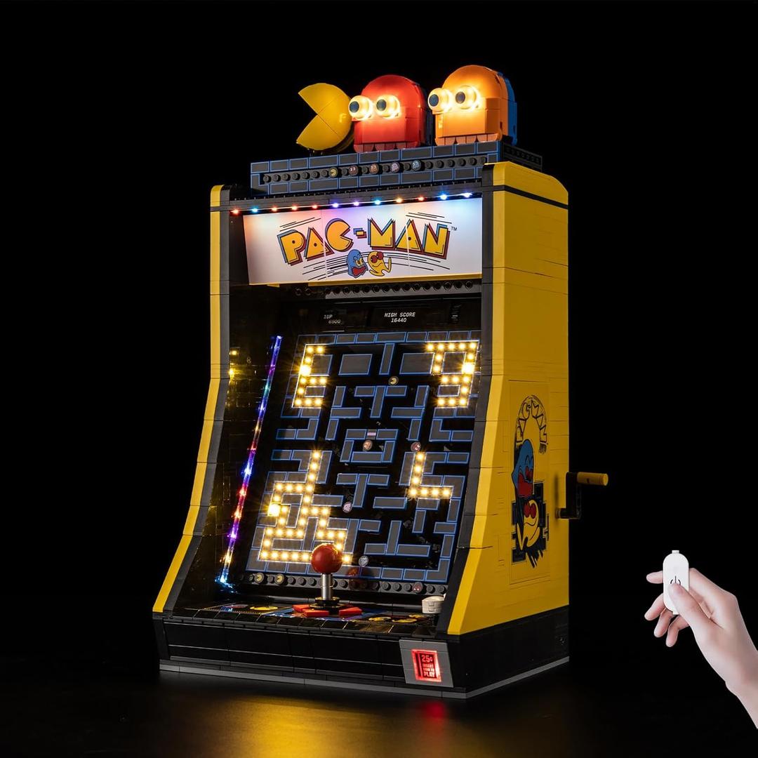 BrickSoul Upgrade Light Kit for Lego 10323 PAC-Man Arcade Building Set | with ON/Off & Dimmer Switch & Hidden Cable Tech | Easy Install Lighting Set (10323 Set NOT Included)