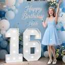 3FT 16 Marquee Numbers, 16 Light up Numbers for Party, Sweet 16 Birthday Decorations, Big 16 Sign with Light for Anniversary, Birthday Backdrop Decor