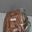 LOVEVOOK Leather Laptop Backpack for Women 15.6 inch, Travel Purse Nurse Teacher Carry On Backpack Computer Bag, Professional College Business Work Bags with USB Port, Brown