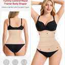 Nebility Womens' Waist Trainer Tummy Control Waist Cincher Slim Body Shaper (Beige, S)