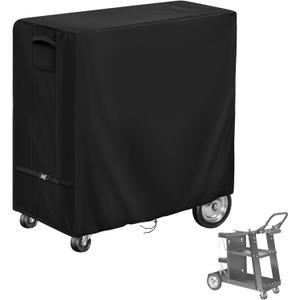 Welding Cart Cover, 37inch Waterproof Welder Cart Cover for Rolling TIG MIG Welding Cart and Air Cutting Machine Cart, Black-37L x 18W x 40H (Large)
