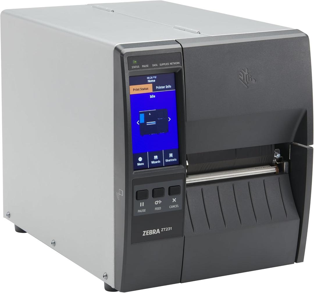 Zebra ZT231 Thermal Industrial Printer 4"| 203 DPI | No Ink Required | USB, Serial, Ethernet | Touch Color LCD | Thermal Transfer