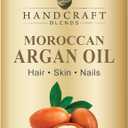 Handcraft Blends Moroccan Argan Oil - 16 Fl Oz - 100% Pure and Natural - Premium Grade Carrier Oil for Skin and Hair - Hair and Body - Massage - Cold-Pressed
