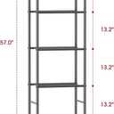 Sakugi Storage Shelves - 5 Tier Shelf Organizer, Sturdy Metal Garage Shelving with Adjustable Leveling Feet, Space-Saving Shelves Organizer for Pantry, Laundry, Kitchen (18" x 12" x 57", Black), 18.0W x 12.0D x 57.0H