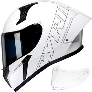 CYRIL Full Face Motorcycle Helmets for Adults Men & Women with Tinted and Clear Visor Meet Dot Approved, Large
