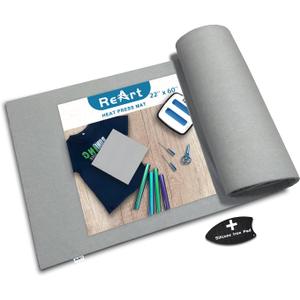 ReArt Ironing Board Cover Table Mat Heat Pressing Mat Pad 22" x 60" - Appliable for Heat Pressing Machine and HTV and Iron On Projects