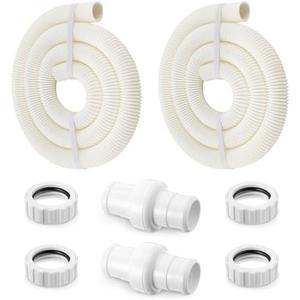 Dunkive Pool Cleaner Parts, 6 FT 9-100-3102 Feed Hose, Hose Swivel 9-100-3002 and Nut 9-100-3109 Compatible with Polaris 360, Complete Pool Cleaner Replacement Kit(2 Set)