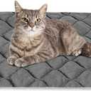ULIGOTA Self Warming Cat Bed Self Heating Cat Mat Thermal Pet Bed Mat Self-Warming Dog Crate Pad 20"x16" (Grey)