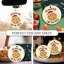5 x Pizza Ornaments for Christmas Tree 2025, Double Sided Ceramic Food Ornaments for Christmas Tree Decorations, Food Lovers Gifts for Women Men Friends Coworker, for Pizza Lovers