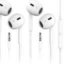 2 Pack Wired iPhone Earbuds/iPhone Headphones/Earphones with 3.5mm Wired [MFi Certified] with Mic, Volume Control for iPhone/iPad/iPod/Computer/MP3/4/Android Most 3.5mm Audio Devices