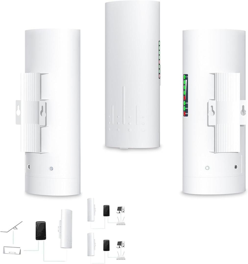 Point to Multipoint Outdoor Starlink Internet Long Range Wireless Bridge for Starlink Gen 3 Router, Starlink WiFi Extender, IP65 Waterproof, 5.8GHz 100Mbps 3 KM with 16dBi High Gain Antenna(3Pack)