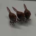 Decorative Small Cute Songbird Song Bird Statue Figurine Home Dcor, 5.5" x 4" x 2", Rust/Brown(3)