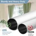 Decorative Curtain Rods for Windows 28 to 48 Inch - 1 Inch Heavy Duty Basic Curtain Rods,Adjustable Drapery Pole with Bracket for Sliding Glass Doors,Kitchen,Farmhouse Bathroom - White