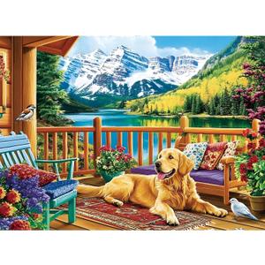 Puzzles for Adults 500 Pieces, Jigsaw Puzzles 500 Pieces Dog Mountain Jigsaw Puzzle Adult Puzzles Recycled Cardboard Puzzle Game Activity Nights Birthday Gift Toy 20.5x15 inch