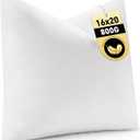 MIULEE 16x20 Inch Down Feather Pillow Insert,Fluffy and Comfy Throw Pillow with Cotton Fabric for Bed Couch and Sofa