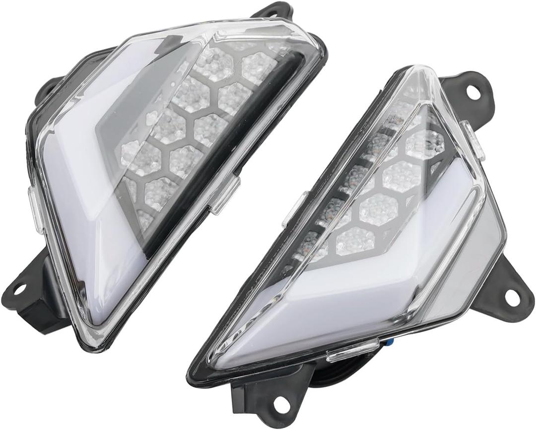 Topteng LED Front Turn Signal Light for KAWASAKI NINJA 300 2013-2017, 400 2018-2023, 650 2012-2023, ZX-6R 2013-2022, ZX-4RR 2023+ (Clear)