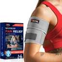 FEATOL Bicep Tendonitis Brace Compression Sleeve Support, Upper Arm Brace Tricep Bicep Support Bands for Men and Women, Arm Wrap Pain Relief for Muscle Strains and Inflammation(Gray, Large)