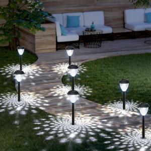 GOODFOEVER Solar Pathway Lights Outdoor, 16 Pack Solar Lights Outdoor Waterproof for Outside, Garden Decor for Yard, Patio, Landscape, Planter, Walkway, Driveway (Cold White)