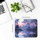 2 x Mouse Pad-Purple Beautiful Clouds Square Mousepad Washable Cloth with Non-Slip Rubber Base,Stitched Edge,Mouse Pads for Desk Computers Laptop Mouse- Home Office Decor Desk Accessories-10x8 inch