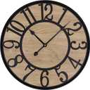 LEIKE Extra Large Wall Clock,Silent Little Ticking,Battery Operated Round Modern Wood Wall Clocks for Living Room, Bedroom,Farmhouse,Office Vintage Big Home Decor-32 -Arabic Number (32 Inch, Light-arabic Number)