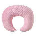 ESEN Plus Size Baby Nursing Pillow and Body Positioner for Breast Feeding and Bottle Feeding, Ultra Soft Baby Breastfeeding Pillows with Removable Nursing Pillow Cover for Mom and Baby (Pink)