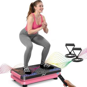AXV Vibration Plate Fitness Platform Exercise Machine Vibrating Shaking Full Body Shaker Workout Vibrate Stand Shake Board Sport Gym for Weight Loss Fat Burner for Women Men