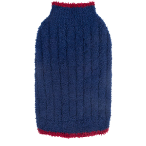 Fitwarm Fuzzy Dog Fleece Sweater, Thermal Dog Winter Clothes for Small Dogs Boy Girl, Doggy Pullover Jumper, Pet Outfit, Navy Blue, Burgundy Red, XLarge