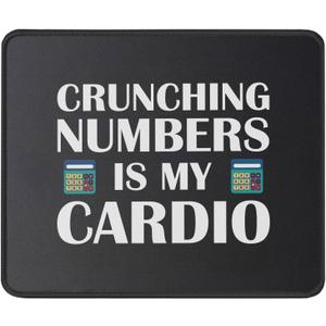 3 x Accountant Gifts Crunching Numbers is My Cardio Accounting Mouse Pad - Funny Humor Gift for Accountants Mouse Mat 9.5 Inch
