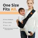 Baby Sling Carrier Newborn to Toddler, Toddler Carrier,Adjustable Baby Sling Carrier Non-Slip Hip Seat Carrier Carrying 10-30 lbs(Black)