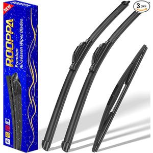 3 wipers Replacement for 2017-2021 2022 Honda CRV CR-V, Windshield Wiper Blades Original Equipment Replacement - 26"/17"/12" (Set of 3) U/J HOOK