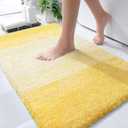 OLANLY Bathroom Rugs Mat 34x21, Extra Soft Absorbent Microfiber Bath Rugs, Rubber Backing, Quick Dry, Machine Washable Bath Mats for Bathroom Floor, Tub and Shower, Home Decor Accessories, Yellow