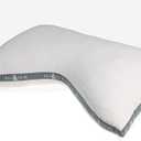 Eli & Elm | Best Ergonomic Side Sleeper Pillow for Neck Pain. Supportive Cooling Latex Fill with Luxury Breathable Cover. U-Shape Contoured Design. Queen Size Bed Pillow - 17" X 29" (White)