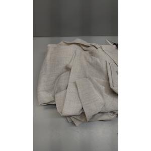 Natural Pinch Pleated Linen Curtains 92 Inches Long 2 Panels Set for Living Room, Farmhouse Beige Cream Semi Sheer Light Filtering Drapes with Back Tab for Bedroom 90-92 Inch Length Windows Viral Burg