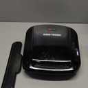 George Foreman 4-Serving Removable Plate Electric Grill and Panini Press, George Tough Non-Stick Coating, Drip Tray Catches Grease, Black