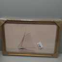 Vintage Gold Framed Sailboat Canvas Wall Art Retro Coastal Neutral Muted Painting Picture Wall Decor Farmhouse Seascape Poster Print Artwork for Living Room Bedroom Home Decoration, 24"L x 16"W