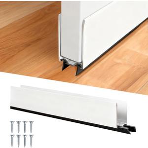 1" x 35.5" White Aluminum Storm Door Sweep Replacement Weatherproof Bottom Seal for Security Doors (1, White)