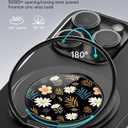 Typecase Folding Phone Stand: Foldable Phone Holder for Desk - Ultra Thin Adjustable Kickstand - Magnetic Phone Grip Home Desk Accessories Compatible with Phone Tablets (Midnight Garden)