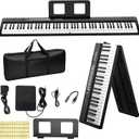 Electronic 88 Key Piano Keyboard, Foldable Full Size Digital Pianos