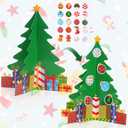 Motipuns 12 Sets DIY Christmas Tree Paper Craft Kits with Stickers Collapsible Paper Tabletop 3D Christmas Tree Ornament Kit for Home Xmas Holiday Fun Activities