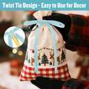 2 x 24 Pcs Light Blue Velvet Bows for Christmas Tree Decor, Elegant Velvet Pre-Tied Ribbon Bows Door Garland Vintage Ornaments for Christmas, Wreaths, Gifts and Home Decoration (5x7 Inch, 3/8'' Wide)