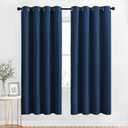 NICETOWN Blackout Curtains Panels for Window - Window Treatment Thermal Insulated Solid Grommet Blackout Drapes for Bedroom (Moroccan Blue, Double Panels, 52 by 72 Inch)
